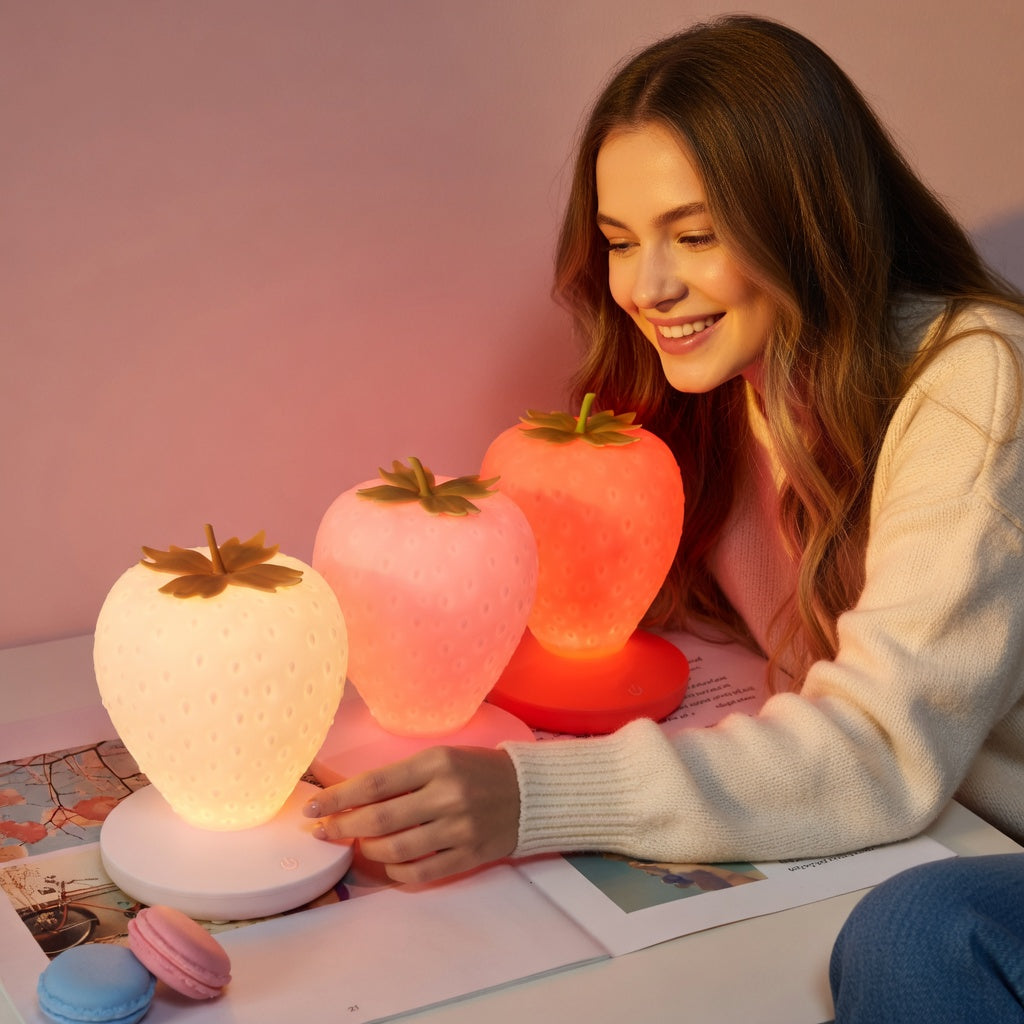 LED Strawberry Night Light